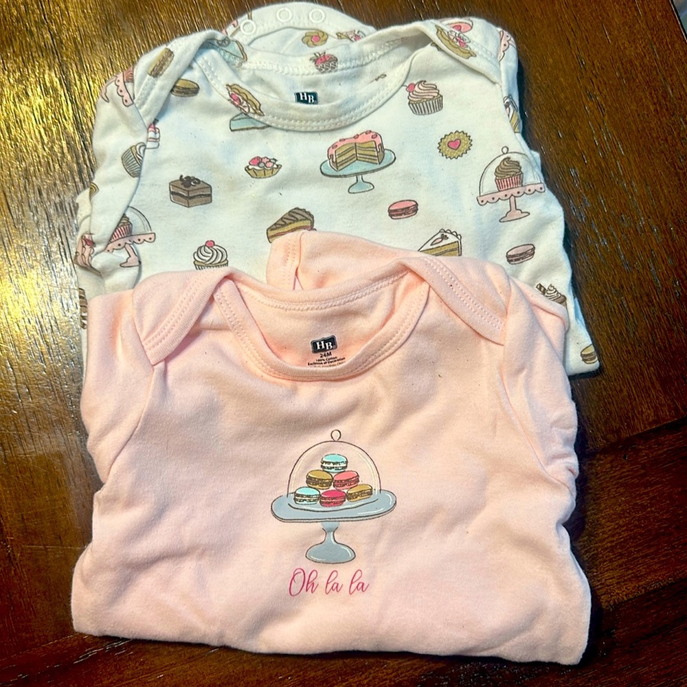 HB Cake Themed Onepiece Longsleeve - includes 2 items